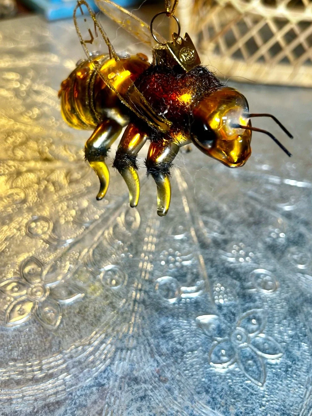 Used Kurt Adler Noble Gems Honey Bee Ornament